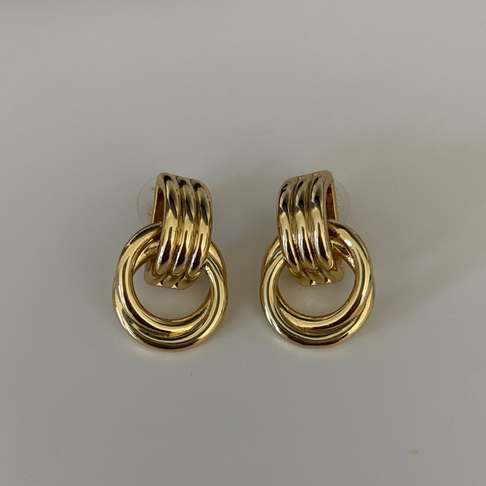 Ann Taylor Knot Gold Earrings